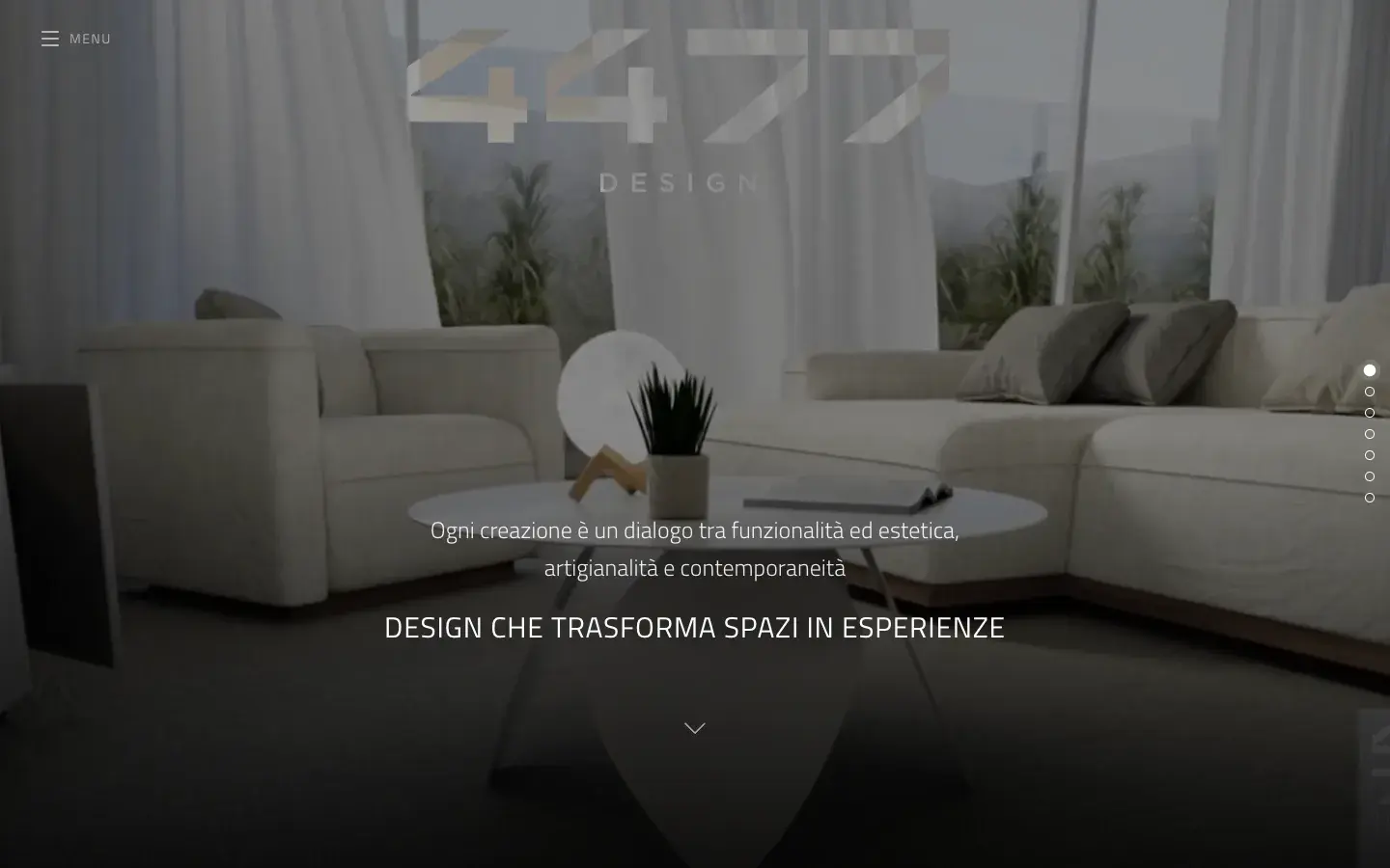 Sito web 4477 Design su desktop