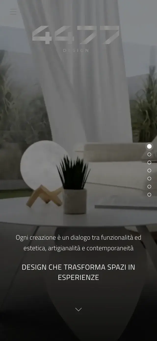 Sito web 4477 Design su smartphone
