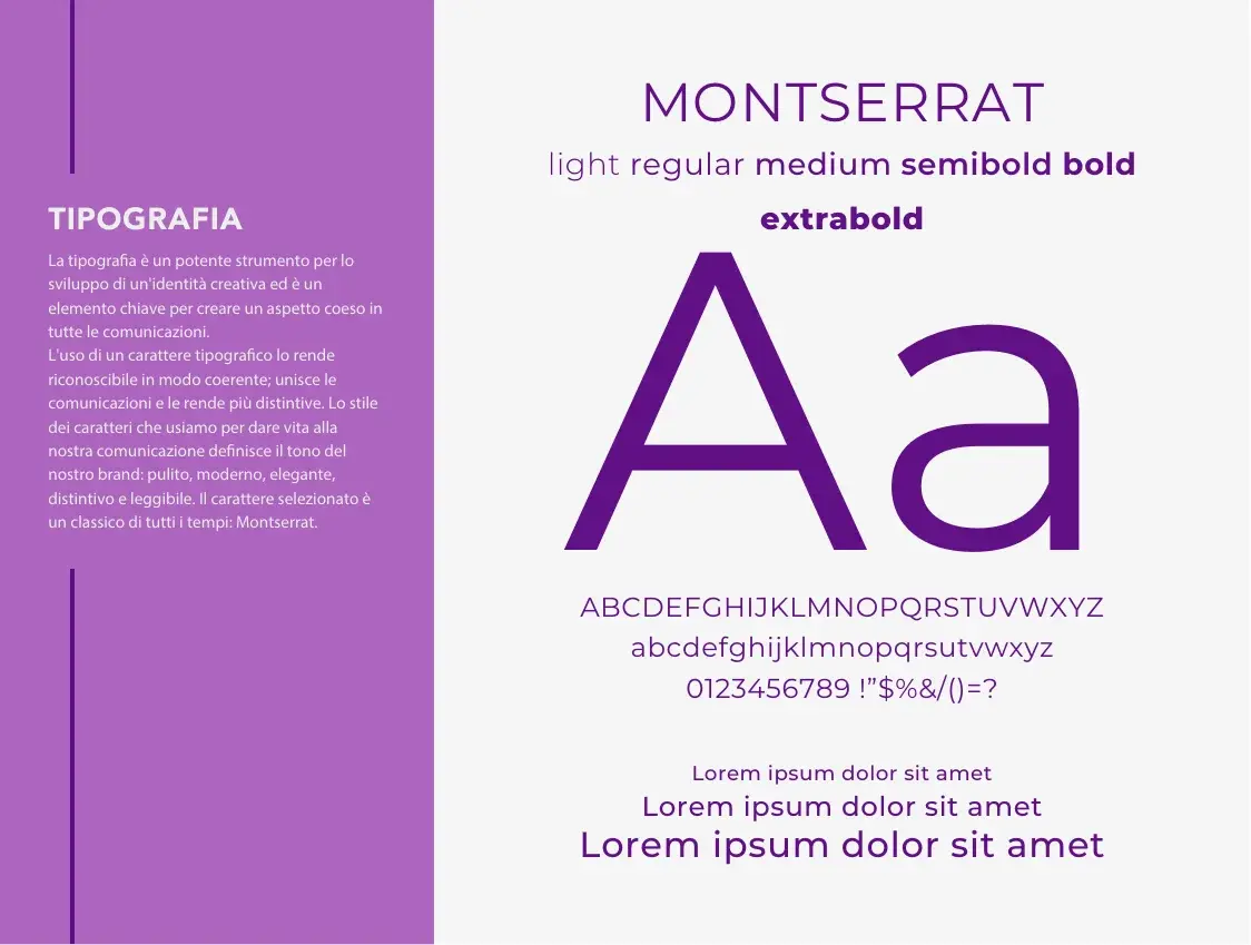 Tipografia della brand identity Akima Sayari
