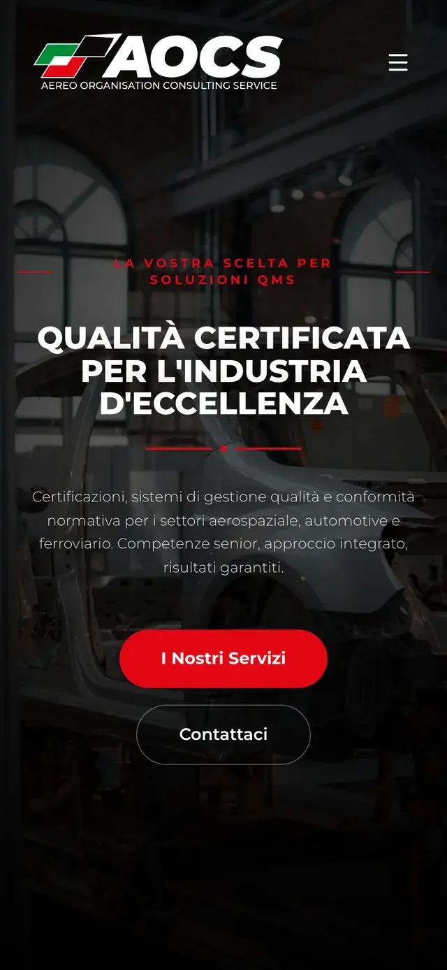 Sito web AOCS su smartphone