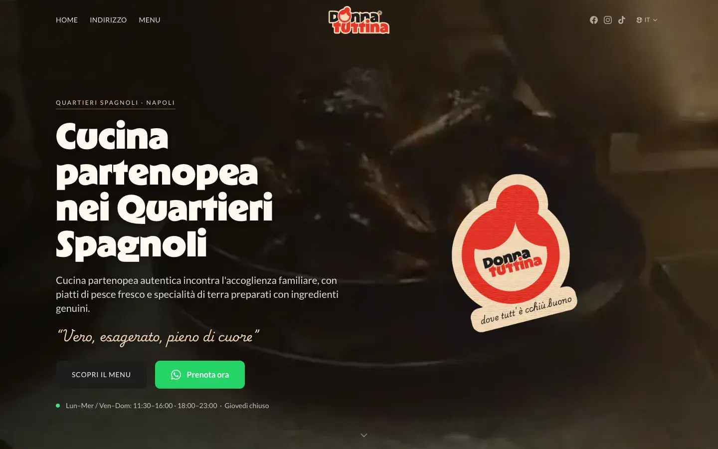 Sito web Donna Tuttina su desktop