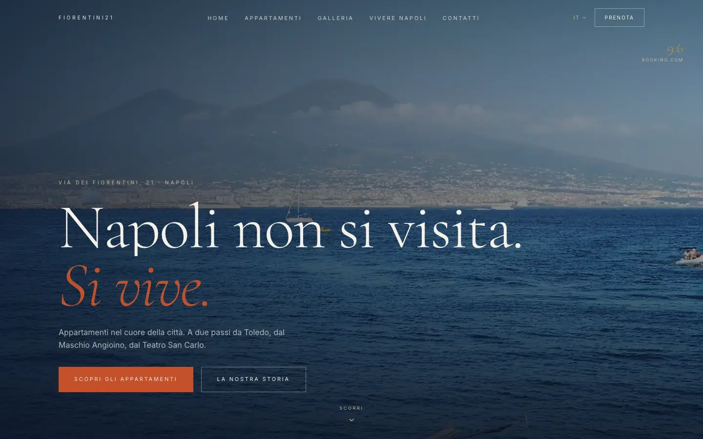 Sito web Fiorentini 21 su desktop