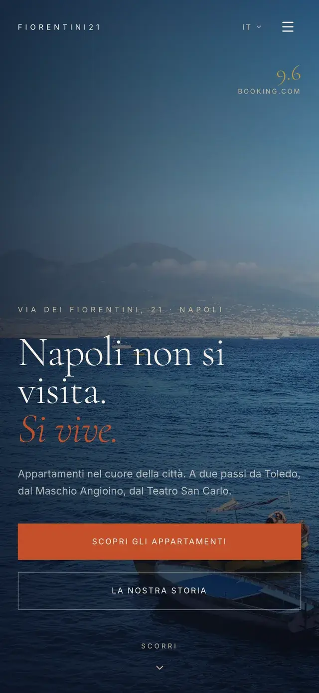 Sito web Fiorentini 21 su smartphone