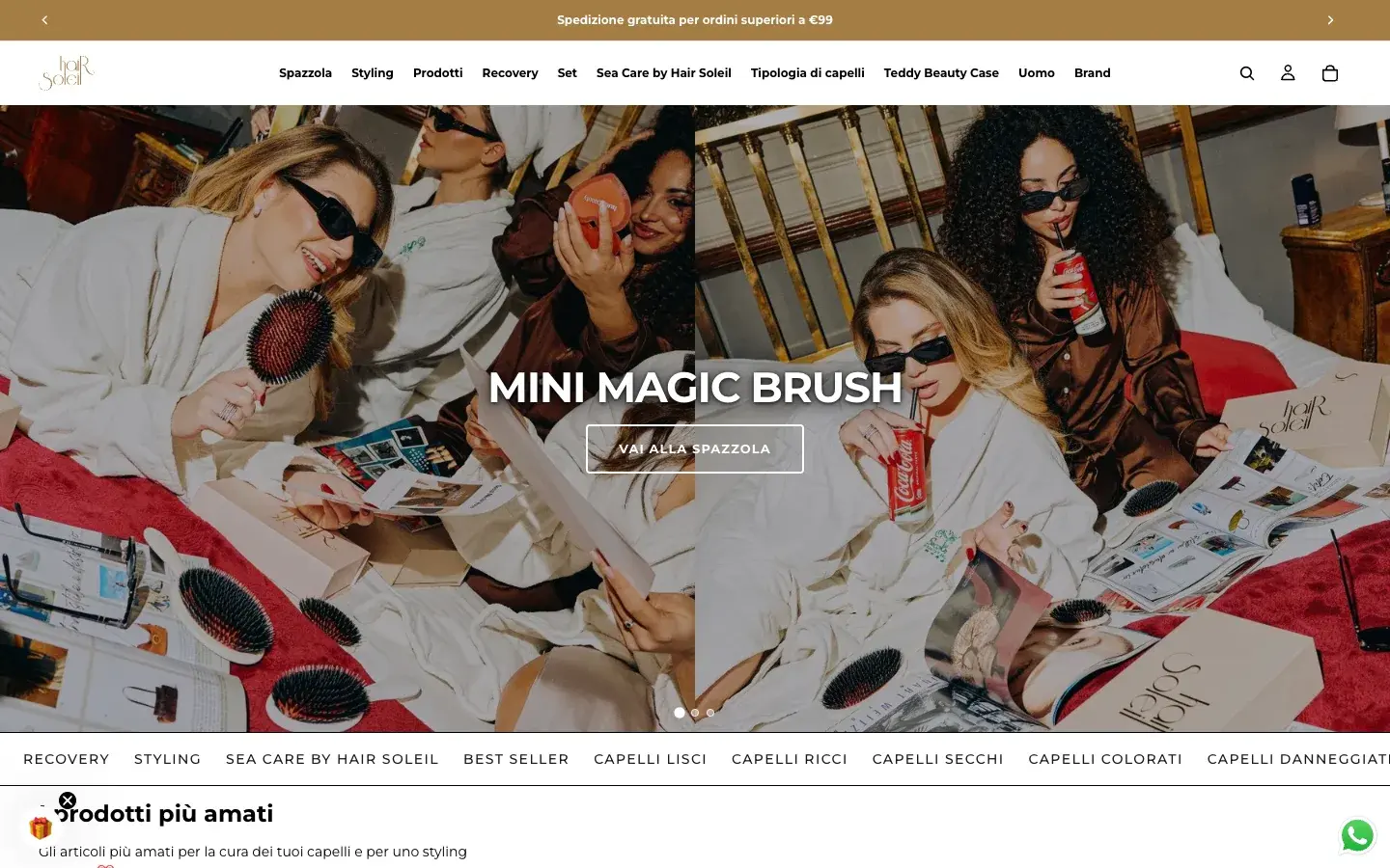 Sito web Hair Soleil su desktop