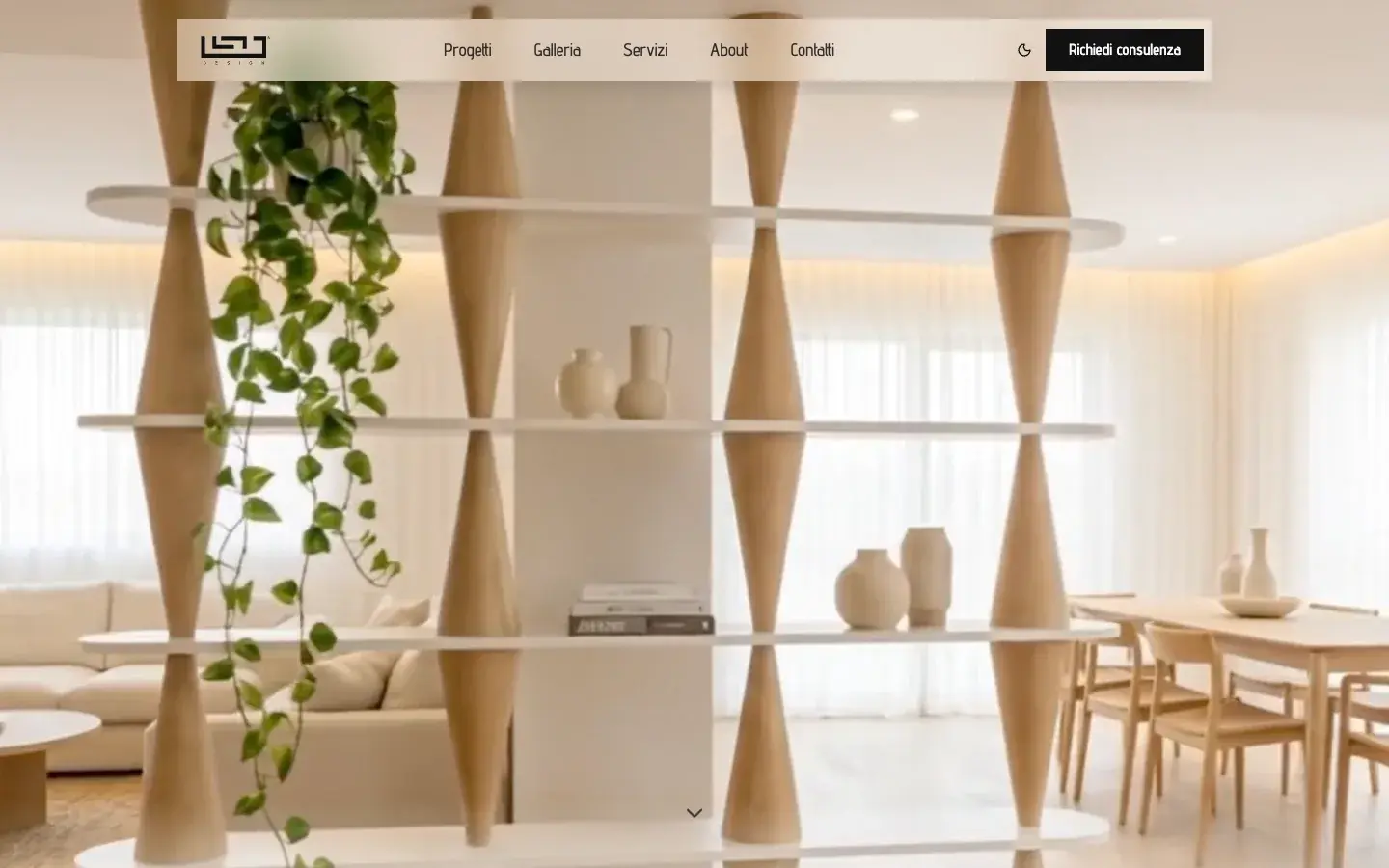 Sito web Lieto Design su desktop