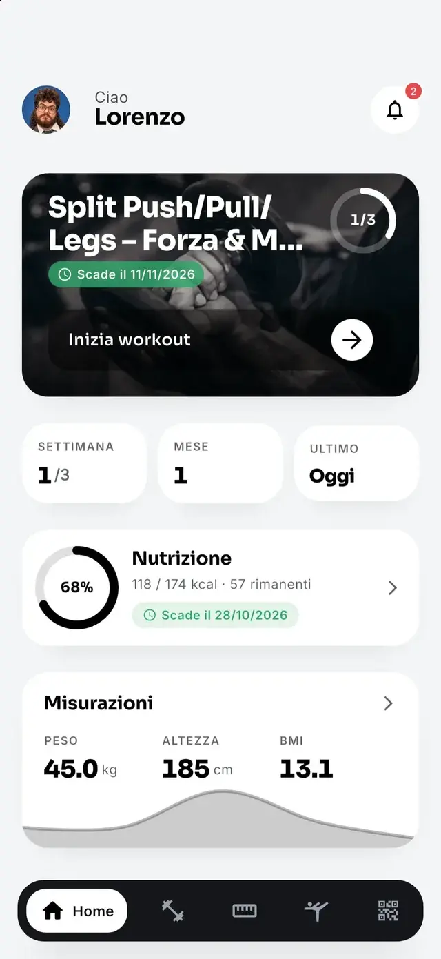 Home: la scheda del giorno e i numeri della settimana