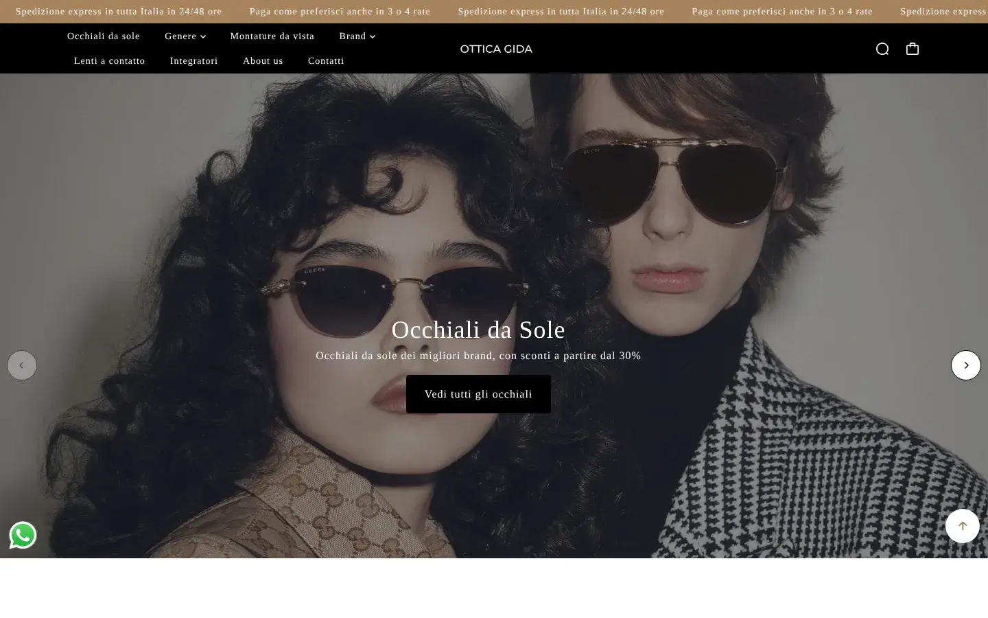 Sito web Ottica Gida su desktop
