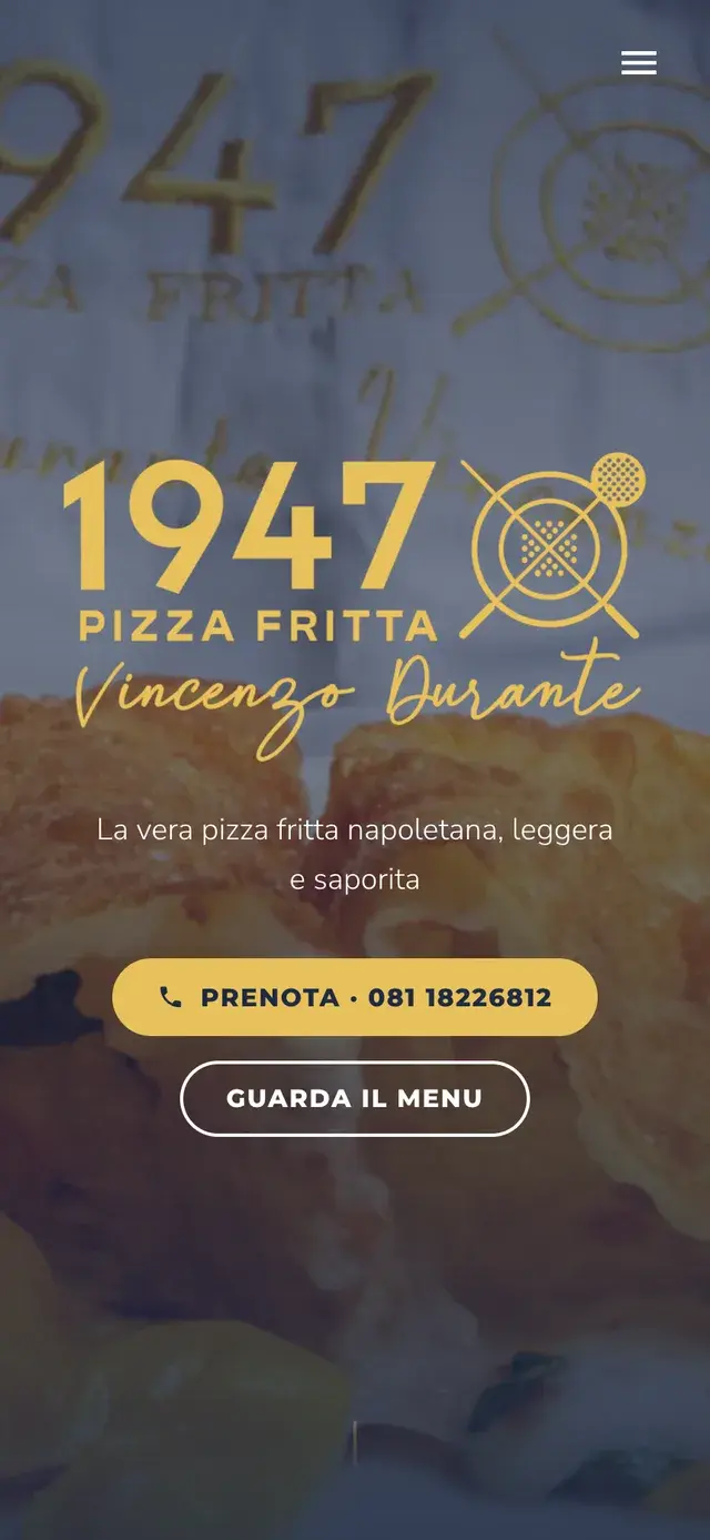 Sito web 1947 Pizza Fritta su smartphone